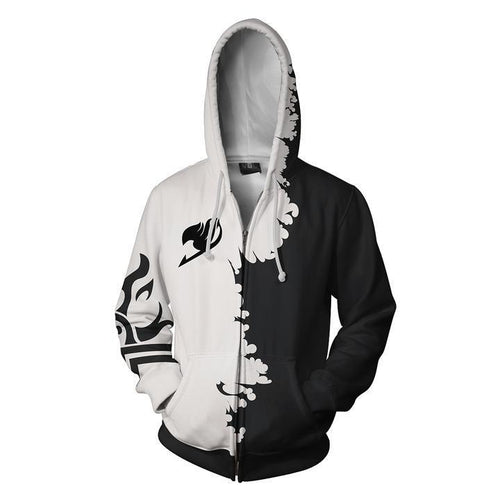 Autumn Winter 3D Print Anime  Fairy Tail Cosplay Hoodies Sweatshirts Casual Zipper hooded Jacket clothing