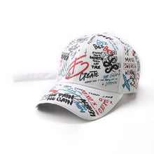 Load image into Gallery viewer, MISSKY 2019 New Unisex Women Men Hats Adjustable Black White Color Printing Graffiti All-matching Baseball Cap For Male Female