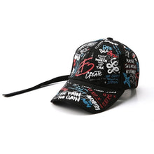 Load image into Gallery viewer, MISSKY 2019 New Unisex Women Men Hats Adjustable Black White Color Printing Graffiti All-matching Baseball Cap For Male Female