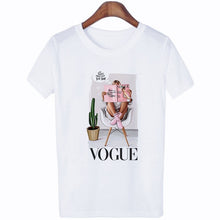 Load image into Gallery viewer, New Arrivals Fashion VOGUE Printed T shirt Women Harajuku Trend Style O-Neck T-Shirts Summer Short Sleeve Casual TShirt Tops