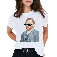 Load image into Gallery viewer, Van Gogh Oil Art women t shirt Print t-shirt female top Casual new streetwear tshirt graphic tee shirts Harajuku Femme 2019