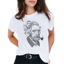 Load image into Gallery viewer, Van Gogh Oil Art women t shirt Print t-shirt female top Casual new streetwear tshirt graphic tee shirts Harajuku Femme 2019