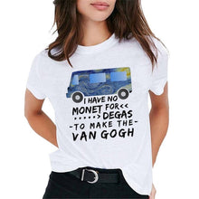 Load image into Gallery viewer, Van Gogh Oil Art women t shirt Print t-shirt female top Casual new streetwear tshirt graphic tee shirts Harajuku Femme 2019