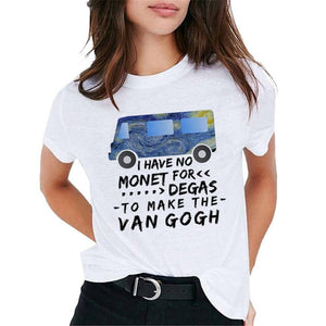 Van Gogh Oil Art women t shirt Print t-shirt female top Casual new streetwear tshirt graphic tee shirts Harajuku Femme 2019