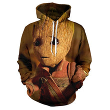 Load image into Gallery viewer, 2019 Guardians of the Galaxy Groot Men Hoodies Sweatshirts 3D Printed Funny Hip Hop Hoody Streetwear Pullover Hooded Men Tops