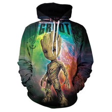 Load image into Gallery viewer, 2019 Guardians of the Galaxy Groot Men Hoodies Sweatshirts 3D Printed Funny Hip Hop Hoody Streetwear Pullover Hooded Men Tops