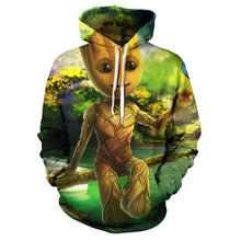 Load image into Gallery viewer, 2019 Guardians of the Galaxy Groot Men Hoodies Sweatshirts 3D Printed Funny Hip Hop Hoody Streetwear Pullover Hooded Men Tops