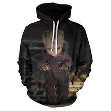 Load image into Gallery viewer, 2019 Guardians of the Galaxy Groot Men Hoodies Sweatshirts 3D Printed Funny Hip Hop Hoody Streetwear Pullover Hooded Men Tops