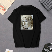 Load image into Gallery viewer, Harajuku Women&#39;s T-Shirt David Michelangelo Statue Print Tees Top Summer Rock Music Pop Star T-shirt Unisex Hip Hop Black TShirt