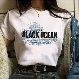 Feminists Harajuku T Shirt Women Feminism GRL PWR Ullzang T-shirt Girl Power 90s Graphic Tshirt Grunge Aesthetic Top Tees Female