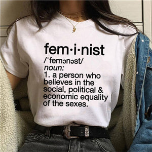 Feminists Harajuku T Shirt Women Feminism GRL PWR Ullzang T-shirt Girl Power 90s Graphic Tshirt Grunge Aesthetic Top Tees Female