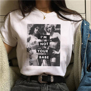 Feminists Harajuku T Shirt Women Feminism GRL PWR Ullzang T-shirt Girl Power 90s Graphic Tshirt Grunge Aesthetic Top Tees Female