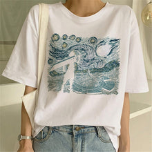 Load image into Gallery viewer, Van Gogh Oil Art women t shirt Print t-shirt female top Casual new streetwear tshirt graphic tee shirts Harajuku Femme 2019