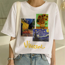 Load image into Gallery viewer, Van Gogh Oil Art women t shirt Print t-shirt female top Casual new streetwear tshirt graphic tee shirts Harajuku Femme 2019