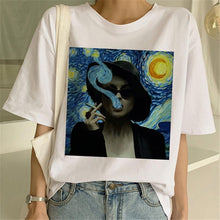 Load image into Gallery viewer, Van Gogh Oil Art women t shirt Print t-shirt female top Casual new streetwear tshirt graphic tee shirts Harajuku Femme 2019