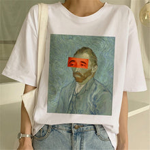 Load image into Gallery viewer, Van Gogh Oil Art women t shirt Print t-shirt female top Casual new streetwear tshirt graphic tee shirts Harajuku Femme 2019