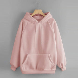 Winter Sweatshirt Women's Hoody Long Sleeve Hoodies Hooded Pullover Tops Blouse With Pocket Soild Sweatshirts For Women #D7