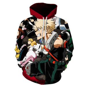 Japan Anime My Hero Academia Cos Hoodies Boku no Hero Academia Midoriya Izuku Bakugou Katsuki Todoroki Sweatshirt Jackets Coat