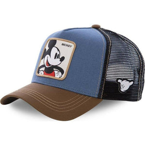 High Quality Animal Mickey Embroidery 5 Colours Snapback Donald Cotton Baseball Cap Men Women Hip Hop Dad Mesh Hat Trucker Hat