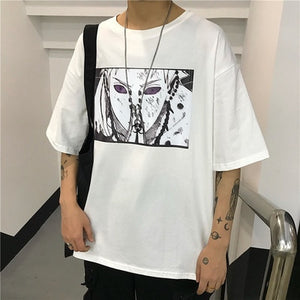 Harajuku Men' tshirt Naruto Sasuke Pain Cool Print Unisex Short Sleeve T-shirts Streetwear Jappanese Anime Funny Printed t shirt