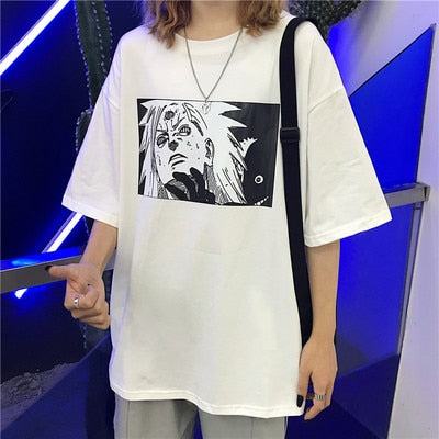 Harajuku Men' tshirt Naruto Sasuke Pain Cool Print Unisex Short Sleeve T-shirts Streetwear Jappanese Anime Funny Printed t shirt