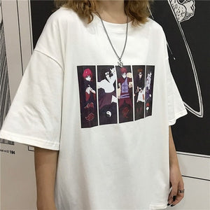 Harajuku Men' tshirt Naruto Sasuke Pain Cool Print Unisex Short Sleeve T-shirts Streetwear Jappanese Anime Funny Printed t shirt