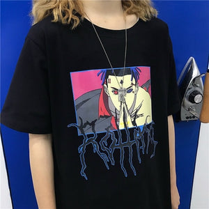 Harajuku Men' tshirt Naruto Sasuke Pain Cool Print Unisex Short Sleeve T-shirts Streetwear Jappanese Anime Funny Printed t shirt