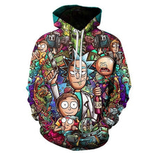 Load image into Gallery viewer, Hoodies Anime Rick and Morty 3D Print Hoodies Men Hoodie Loose Hooded Sweatshirt Streetwear 2019 hot sale 6XL