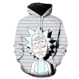 Hoodies Anime Rick and Morty 3D Print Hoodies Men Hoodie Loose Hooded Sweatshirt Streetwear 2019 hot sale 6XL