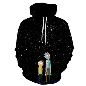 Hoodies Anime Rick and Morty 3D Print Hoodies Men Hoodie Loose Hooded Sweatshirt Streetwear 2019 hot sale 6XL