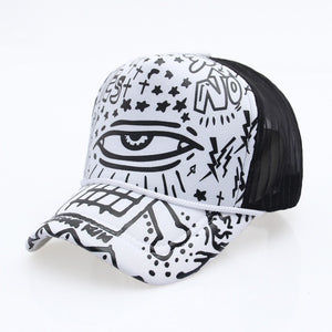 2019 New Fashion Cartoon Hip Hop Baseball Caps Wholesale Adjustable Fitted Hats Casual Letter Printing Wash Cap For Men Women