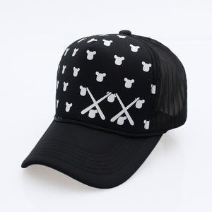 2019 New Fashion Cartoon Hip Hop Baseball Caps Wholesale Adjustable Fitted Hats Casual Letter Printing Wash Cap For Men Women