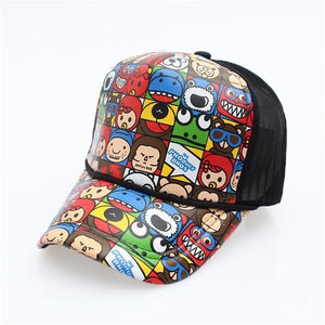 2019 New Fashion Cartoon Hip Hop Baseball Caps Wholesale Adjustable Fitted Hats Casual Letter Printing Wash Cap For Men Women