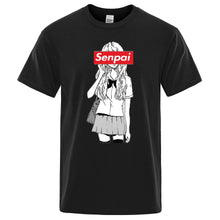 Load image into Gallery viewer, Senpai Anime Girl Nerdy Print T Shirt Summer Cotton Men&#39;s T-shirt Manga Streetwear Tee Tshirt Unisex Harajuku Clothes Tops Tees