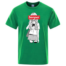 Load image into Gallery viewer, Senpai Anime Girl Nerdy Print T Shirt Summer Cotton Men&#39;s T-shirt Manga Streetwear Tee Tshirt Unisex Harajuku Clothes Tops Tees