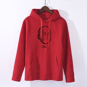 NEW Anime One Punch man Saitama Oppai Hoodie Hooded Sweatshirt Hoodie Cosplay Costume New