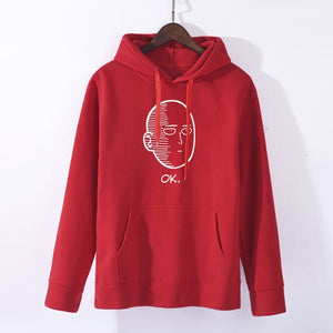 NEW Anime One Punch man Saitama Oppai Hoodie Hooded Sweatshirt Hoodie Cosplay Costume New