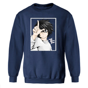 Death Note Sweatshirt Men Japanese Anime Crewneck Sweatshirts Hoodies 2019 Winter Autumn Fleece Warm Streetwear Sportswear Mens