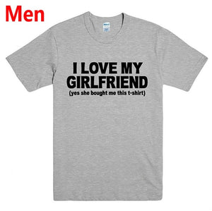 I LOVE MY GIRLFRIEND Letters Print Men t shirt Casual Funny tshirts For Man Top Tee Hipster Drop Ship BZ203-70