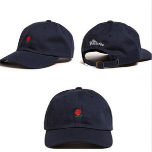 The Hundreds Rose Embroidered Hat Baseball Cap Fashion 2017 Unique Adjustable Embroidered Rose Casual Hats