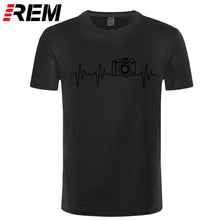 Load image into Gallery viewer, REM Mens t shirts fashion photographer heartbeat photo funny T shirt cotton short sleeve O neck t-shirts summer tshirt