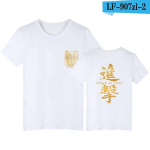 Attack on Titan t shirt anime plus size tops tees summer tops mens short sleeve tshirt cartoon streetwear t-shirt boys clothes