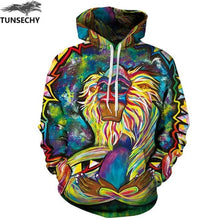 Load image into Gallery viewer, TUNSECHY Men/Women Hoodies With Hat Hoody Print Color Blocks Autumn Winter 3D Sweatshirts Hooded Hood Tops Wholesale and retail