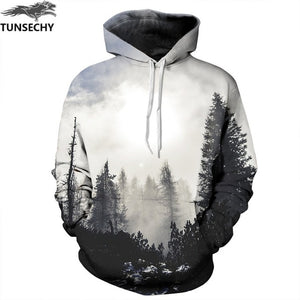 TUNSECHY Men/Women Hoodies With Hat Hoody Print Color Blocks Autumn Winter 3D Sweatshirts Hooded Hood Tops Wholesale and retail