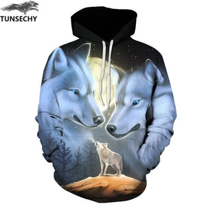 TUNSECHY Men/Women Hoodies With Hat Hoody Print Color Blocks Autumn Winter 3D Sweatshirts Hooded Hood Tops Wholesale and retail