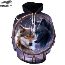 Load image into Gallery viewer, TUNSECHY Men/Women Hoodies With Hat Hoody Print Color Blocks Autumn Winter 3D Sweatshirts Hooded Hood Tops Wholesale and retail