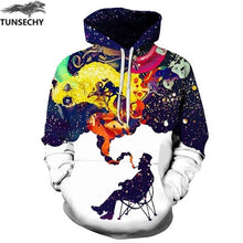 Load image into Gallery viewer, TUNSECHY Men/Women Hoodies With Hat Hoody Print Color Blocks Autumn Winter 3D Sweatshirts Hooded Hood Tops Wholesale and retail