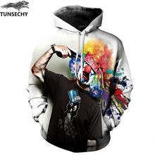 Load image into Gallery viewer, TUNSECHY Men/Women Hoodies With Hat Hoody Print Color Blocks Autumn Winter 3D Sweatshirts Hooded Hood Tops Wholesale and retail