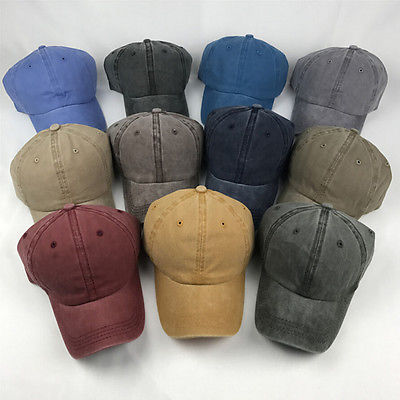 High quality Washed Cotton Adjustable Solid color Baseball Cap Unisex couple cap Fashion Leisure dad Hat Snapback cap