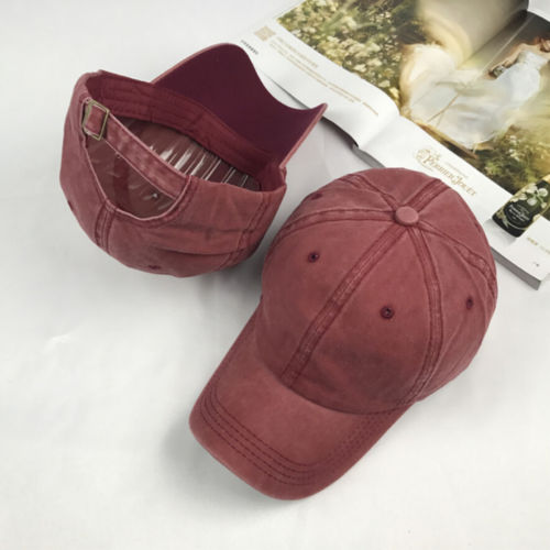 High quality Washed Cotton Adjustable Solid color Baseball Cap Unisex couple cap Fashion Leisure dad Hat Snapback cap